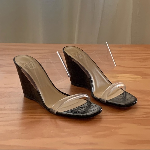 Maryam Nassir Zadeh Shoes - Maryam Nassir Zadeh Olympia Wedges Black Croc 39